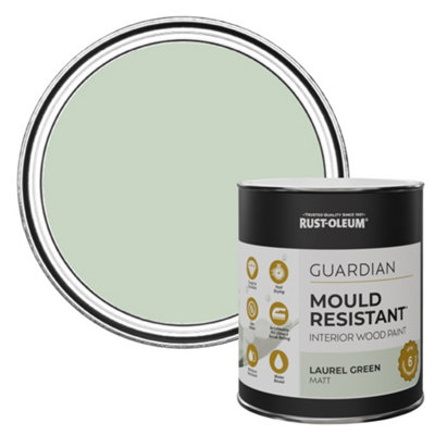 Rust-Oleum Laurel Green Guardian Matt Mould Resistant Interior Wood Paint 750ml