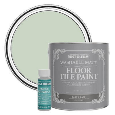 Rust-Oleum Laurel Green Washable Matt Floor Tile Paint 2.5L