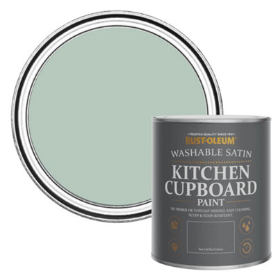 RustOleum Leaplish Satin Kitchen Cupboard Paint 750ml DIY at B&Q