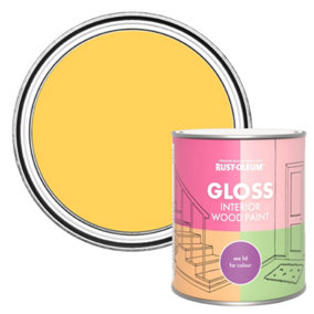 Rust-Oleum Lemon Jelly Gloss Interior Wood Paint 750ml