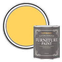 Rust-Oleum Lemon Jelly Satin Furniture Paint 750ml