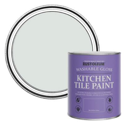 Rust-Oleum Library Grey Gloss Kitchen Tile Paint 750ml