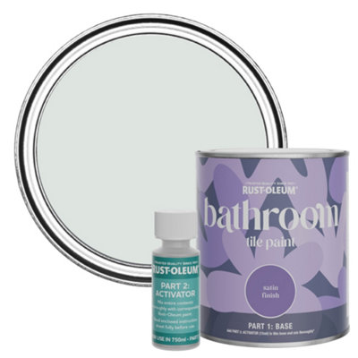 Rust-Oleum Library Grey Satin Bathroom Tile Paint 750ml