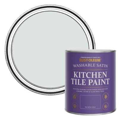 Rust-Oleum Library Grey Satin Kitchen Tile Paint 750ml