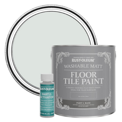 Rust-Oleum Library Grey Washable Matt Floor Tile Paint 2.5L