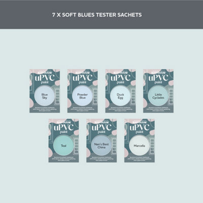 Rust-Oleum Light Blue Gloss uPVC Paint Tester Samples - 10ml