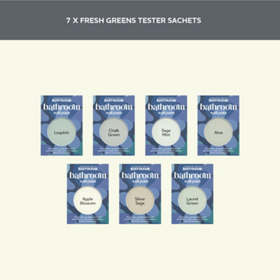 Rust-Oleum Light Green Bathroom Wall & Ceiling Paint Tester Samples - 10ml