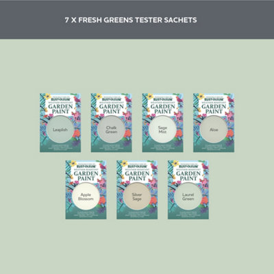 Rust-Oleum Light Green Gloss Garden Paint Tester Samples - 10ml