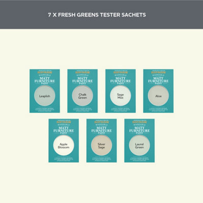 Rust-Oleum Light Green Matt Furniture Paint Tester Samples - 10ml