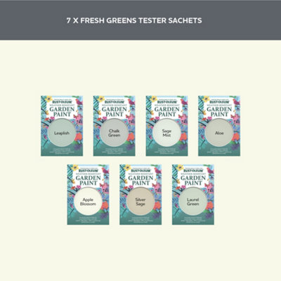 Rust-Oleum Light Green Matt Garden Paint Tester Samples - 10ml