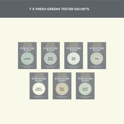 Rust-Oleum Light Green Satin Furniture Paint Tester Samples - 10ml