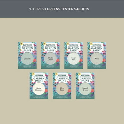 Rust-Oleum Light Green Satin Garden Paint Tester Samples - 10ml