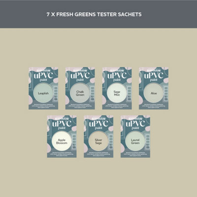 Rust-Oleum Light Green Satin uPVC Paint Tester Samples - 10ml