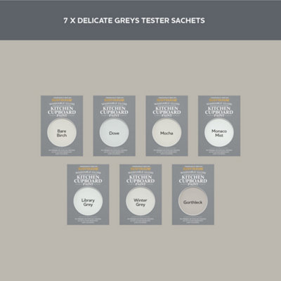 Rust-Oleum Light Grey Gloss Kitchen Cupboard Paint Tester Samples - 10ml