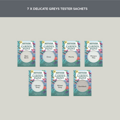 Rust-Oleum Light Grey Matt Garden Paint Tester Samples - 10ml