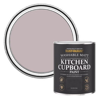 RustOleum Lilac Wine Matt Kitchen Cupboard Paint 750ml DIY at B&Q