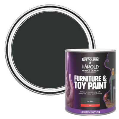 Rust-Oleum Limited Edition Matt Furniture & Toy Paint - Jet Black 750ml