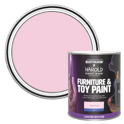 Rust-Oleum Limited Edition Satin Furniture & Toy Paint - Candy Floss 750ml