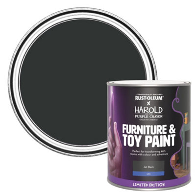 Rust-Oleum Limited Edition Satin Furniture & Toy Paint - Jet Black 750ml