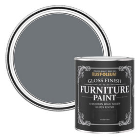 Rust-Oleum Marine Grey Gloss Furniture Paint 750ml