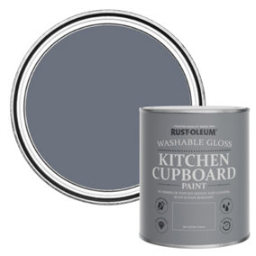 Rust-Oleum Marine Grey Gloss Kitchen Cupboard Paint 750ml