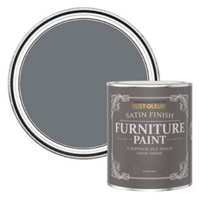 Rust-Oleum Marine Grey Satin Furniture Paint 750ml