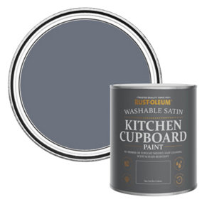 Rust-Oleum Marine Grey Satin Kitchen Cupboard Paint 750ml