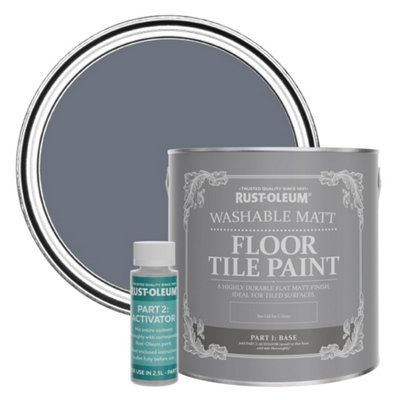 Rust-Oleum Marine Grey Washable Matt Floor Tile Paint 2.5L