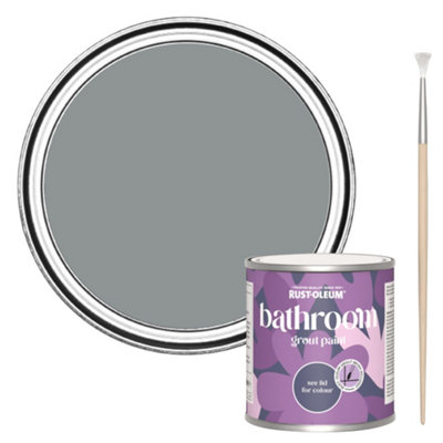 RustOleum MidAnthracite Bathroom Grout Paint 250ml DIY at B&Q