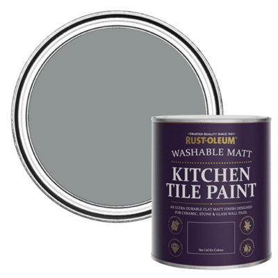 Rust-Oleum Mid-Anthracite Matt Kitchen Tile Paint 750ml