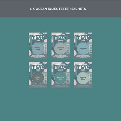 Rust-Oleum Mid Blue Gloss uPVC Paint Tester Samples - 10ml