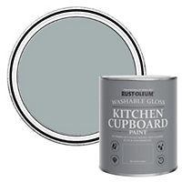 Rust-Oleum Mineral Grey Gloss Kitchen Cupboard Paint 750ml