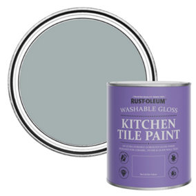 Rust-Oleum Mineral Grey Gloss Kitchen Tile Paint 750ml