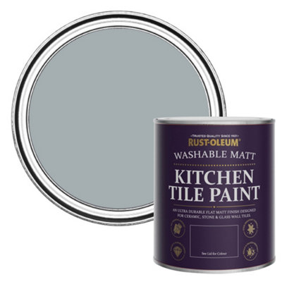 Rust-Oleum Mineral Grey Matt Kitchen Tile Paint 750ml