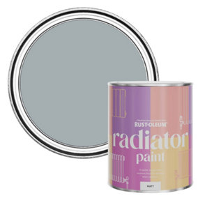 Rust-Oleum Mineral Grey Matt Radiator Paint 750ml