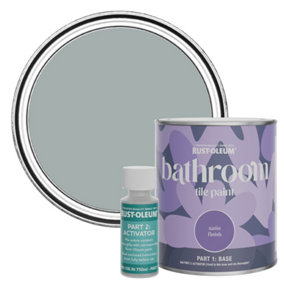 Rust-Oleum Mineral Grey Satin Bathroom Tile Paint 750ml