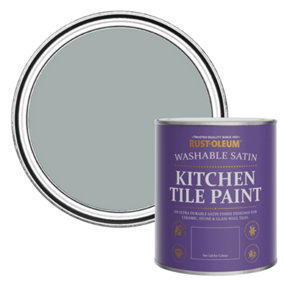 Rust-Oleum Mineral Grey Satin Kitchen Tile Paint 750ml