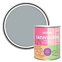 Rust-Oleum Mineral Grey Satinwood Interior Paint 750ml