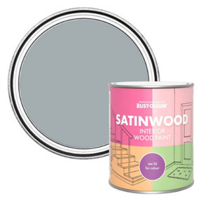 Rust-Oleum Mineral Grey Satinwood Interior Paint 750ml
