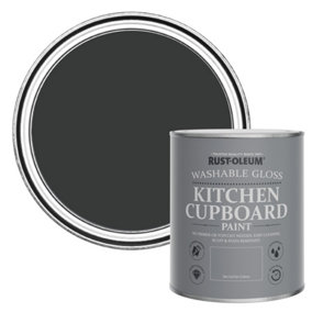 Rust-Oleum Natural Charcoal (Black) Gloss Kitchen Cupboard Paint 750ml