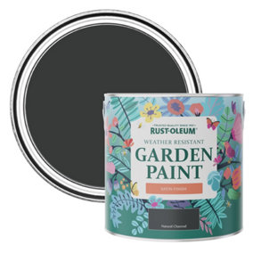 Rust-Oleum Natural Charcoal (Black) Satin Garden Paint 2.5L