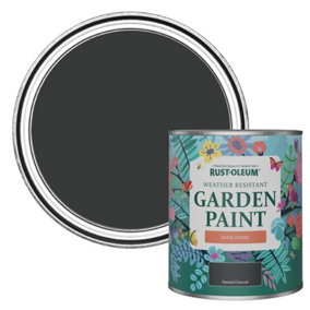 Rust-Oleum Natural Charcoal (Black) Satin Garden Paint 750ml