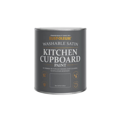 Rust-Oleum Natural Charcoal (Black) Satin Kitchen Cupboard Paint 750ml