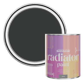 Rust-Oleum Natural Charcoal (Black) Satin Radiator Paint 750ml