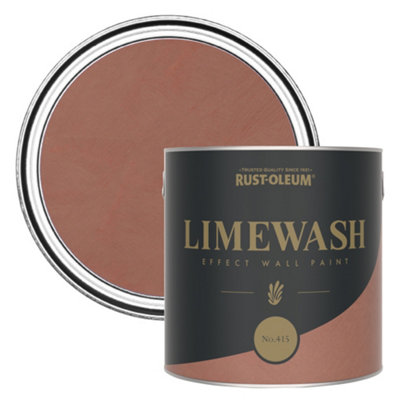 Rust-Oleum Orange Limewash Effect Wall Paint - No.415 2.5L