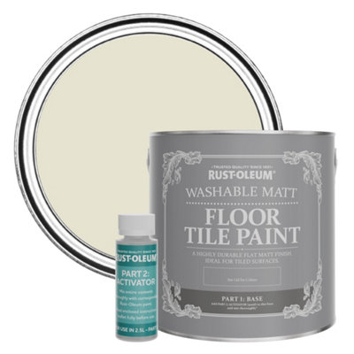 Rust-Oleum Oyster Washable Matt Floor Tile Paint 2.5L