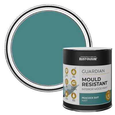 Rust-Oleum Peacock Suit Guardian Matt Mould Resistant Interior Wood Paint 750ml