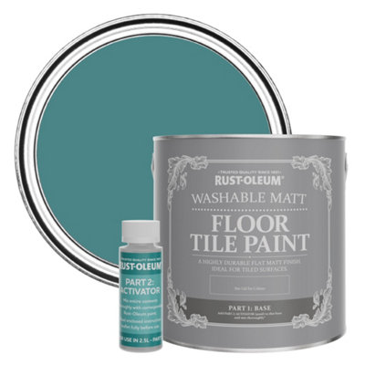 Rust-Oleum Peacock Suit Washable Matt Floor Tile Paint 2.5L