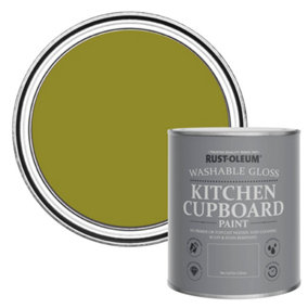 Rust-Oleum Pickled Olive Gloss Kitchen Cupboard Paint 750ml