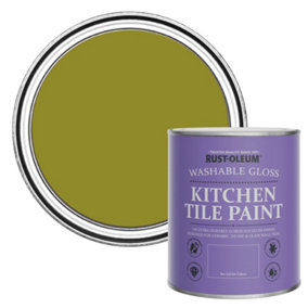 Rust-Oleum Pickled Olive Gloss Kitchen Tile Paint 750ml